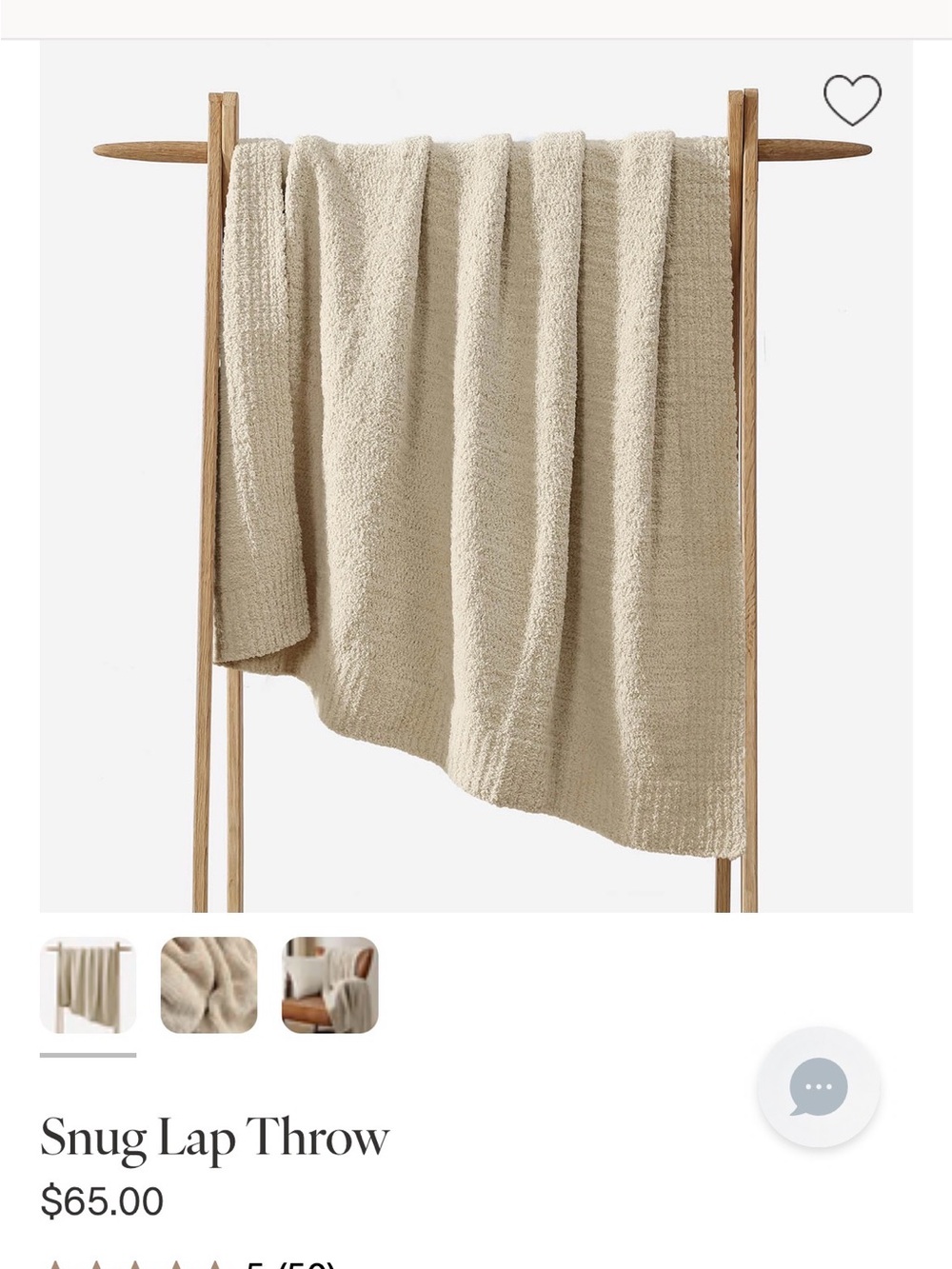 Snug Lap Throw Blanket in Cream - Cozy Knit Throw